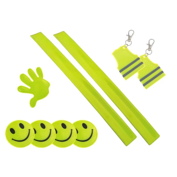 Fényvisszaverős matrica szett 9 db - kulcstartó és matricák