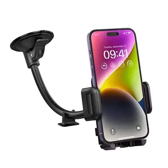 Mobiltelefon tartó szellőzőrácsra és szélvédőre - 360 fokos - 205mm - 5-12cm