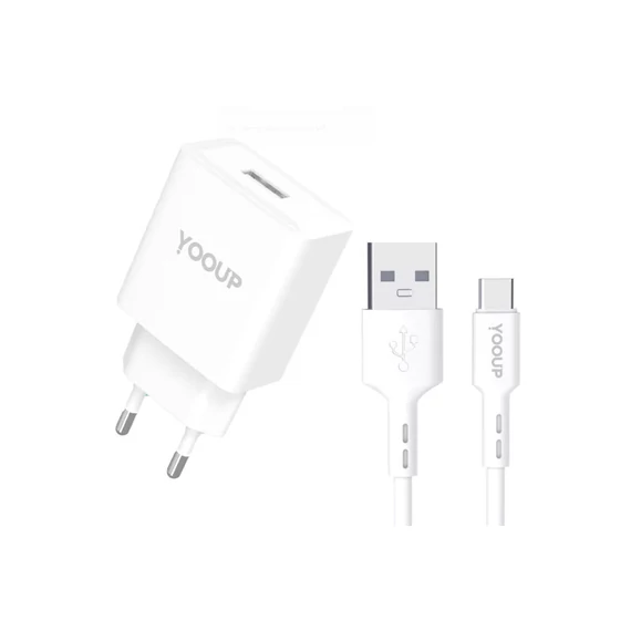 YOOUP hálózati töltő - 12W - USB-C kábel