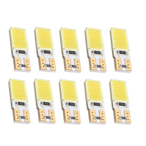 T10 LED izzó COB 2 panel CANBUS 12V fehér 10db