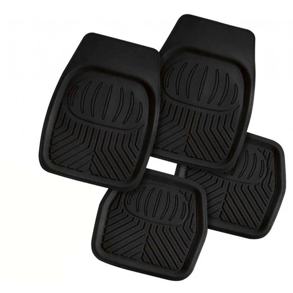 Gumiszőnyeg szett - univerzális - hótálca - 4db - fekete