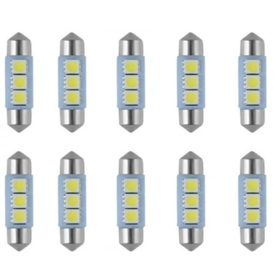 SOFITA CANBUS LED izzó 10×39 mm – fehér – 3 SMD – ~66 lm