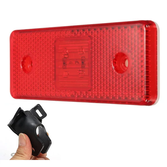 6 LED-es szélességjelző tartóval – piros 12/24V – E jeles