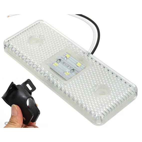 6 LED-es szélességjelző tartóval – fehér 12/24V – E jeles