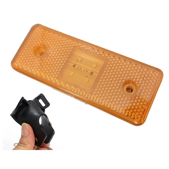 6 LED-es szélességjelző tartóval – sárga 12/24V – E jeles