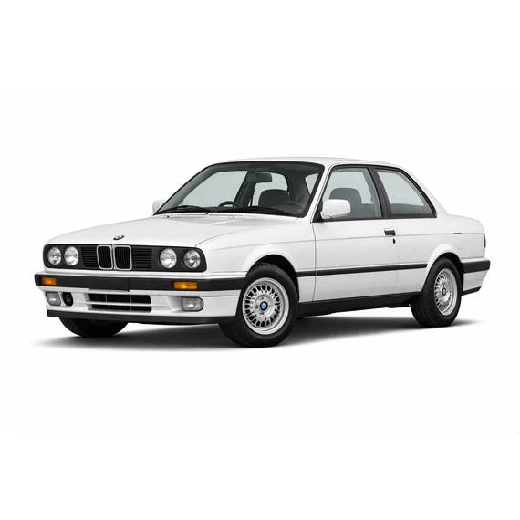 BMW E30 2 ajtó 1987 fehér háttérrel