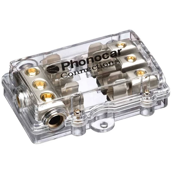 Phonocar 04488 autós tápelosztó 3 bemenettel, 3 kimenettel, 25mm²/10mm² kábelekhez