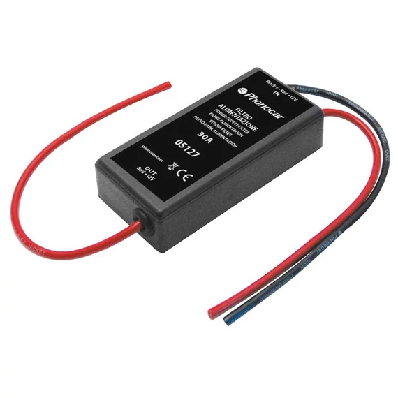 Phonocar 05127 tápzavar szűrő 30A 12V autós audio rendszerekhez