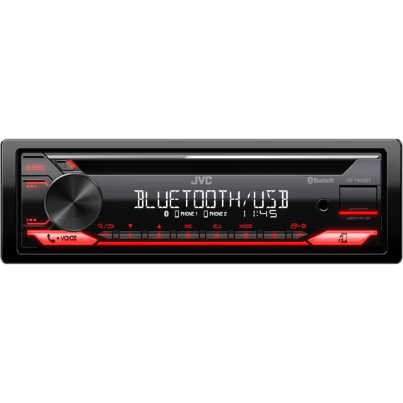JVC KD-T822BT autórádió Bluetooth USB CD 4x50W kormánytávvezérlés előkészítés