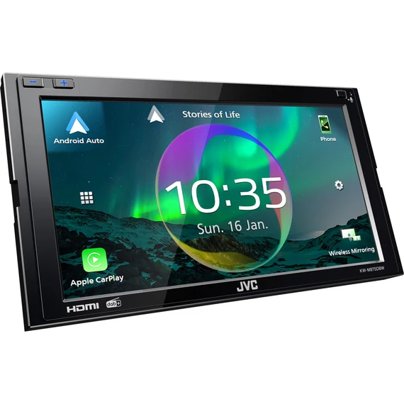 JVC KW-M875DBW 2 DIN autós multimédia 6.8 inch kijelző DAB+ WiFi Apple CarPlay Android Auto