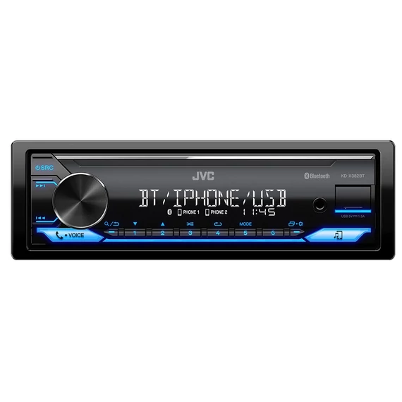 JVC KD-X382BT Bluetooth autórádió FLAC rövid beépítési mélység