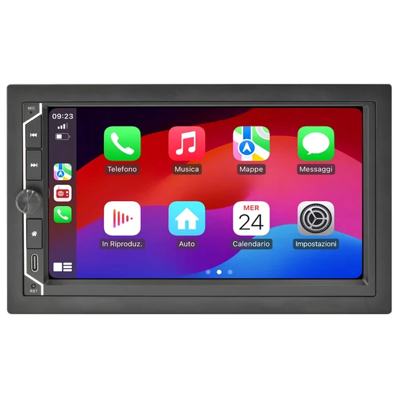 Phonocar VM018 2 DIN autós multimédia Apple CarPlay Android Auto WiFi 6.75 inch érintőkijelző GPS DAB+