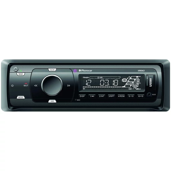 Phonocar VM063 autórádió 1 DIN Bluetooth USB SD AUX 4x30W levehető előlap FM AM RDS