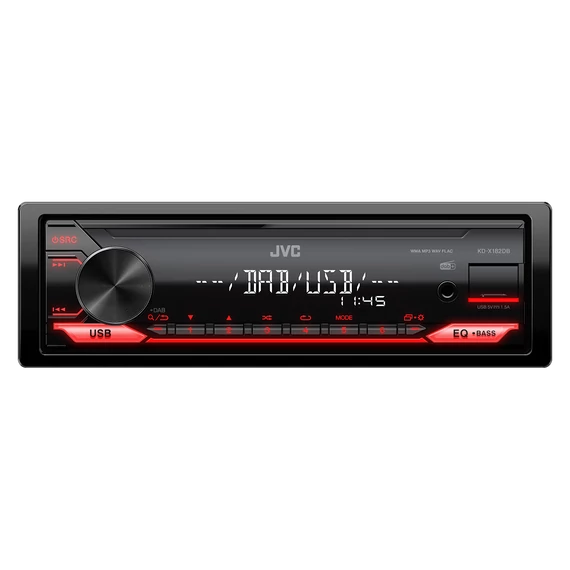 JVC KD-X182DB autórádió DAB+ USB MP3 rövid beépítés
