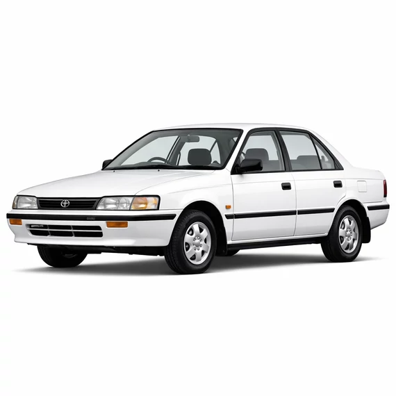 Toyota Carina 4 ajtó 1990 – fehér háttér, oldalnézet