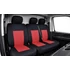 1+2 furgon üléshuzat fekete-piros 5 mm habszivaccsal